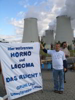 Foto Demo vor Kraftwerk Jänschwalde