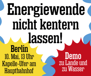 Banner Energiewende-Demo 10. Mai 2014