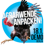 Banner für 10. Wir haben es satt!-Demo Banner für 10. Wir haben es satt!-Demo